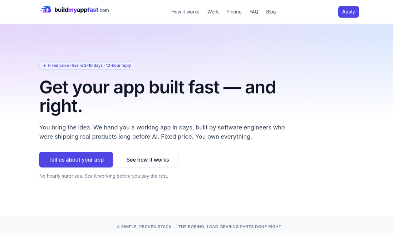 BuildMyAppFast preview